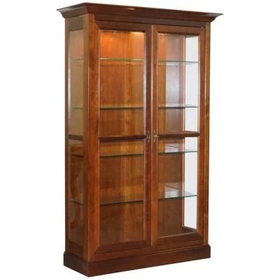 Wood Cabinet Display Case with Glass
