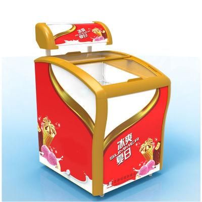 Mini OEM Freezer CE CB Certificate Ice Cream Gelato Showcase Horizontal Freezer Display Freezer Ice Cream Freezer