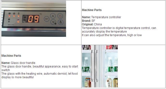 Supermarket Compressor Cooling Three Door Fridge Display Cabinet