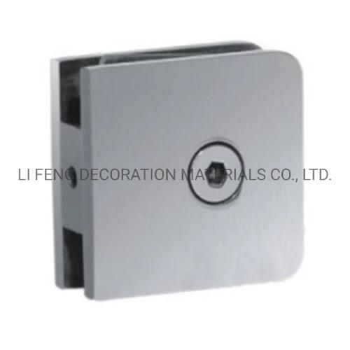 Stainless Steel 0° Square Glass Door Fixed Clip/Shower Room Door Partition Corner Joint