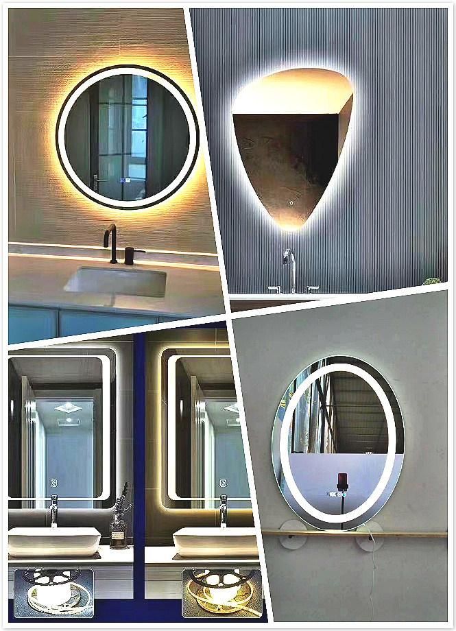 Different Shapes of Decorative Mirror/Bathroom Waterproof Mirror Frameless 5mm Copper Free Silver Mirror with Full Size Chinese Factory Supplier