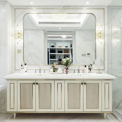 Hotel Furniture Aluminum Framed Designed Mirror Wall Frame Mirror Bathroom Mirror for Home Decor