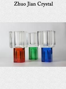 Wholesale Crystal Vase Blue Orange Green Color Glass Flower Vase for Sale Home Hotel Office School Decor