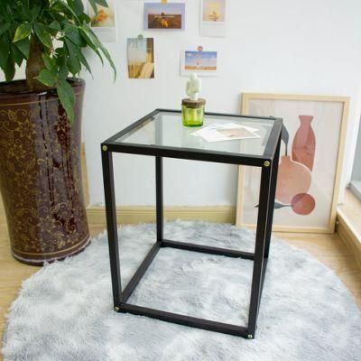 New Design Classic Home Furniture Glass Metal Coffee Tea Table