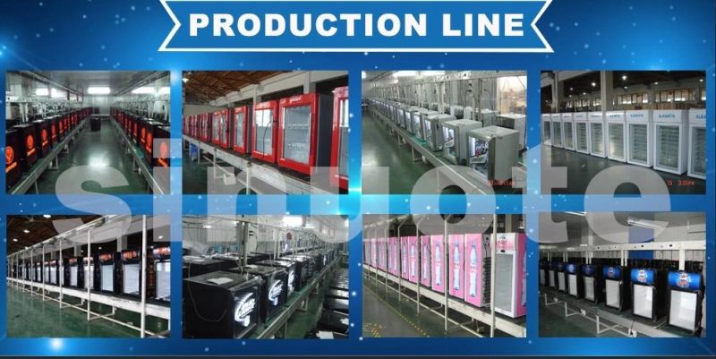 New Design Commercial Upright Glass Door Display Showcase for Drink Promotion