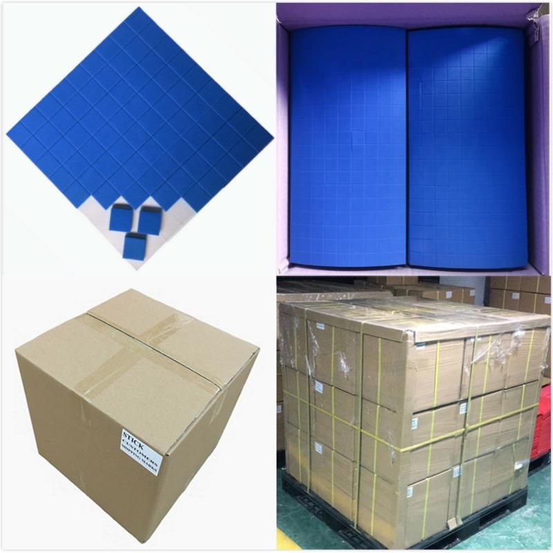 25*25*3+1mm Thickness Blue EVA Rubber Cling Foam Glass Shipping Protective Separator Pads