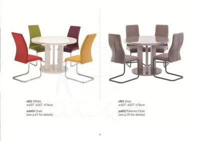 MD with Glass Table Top+Four Legs Dining Table+6PCS Dining Chair