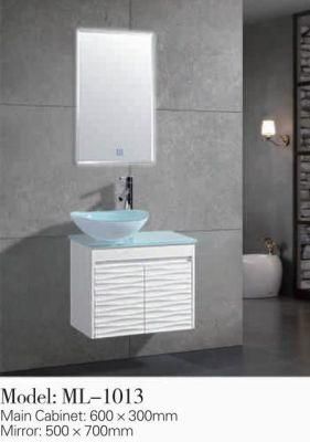 Wall Mounted Glass Basin Bathroom Cabinet with Glass Counter