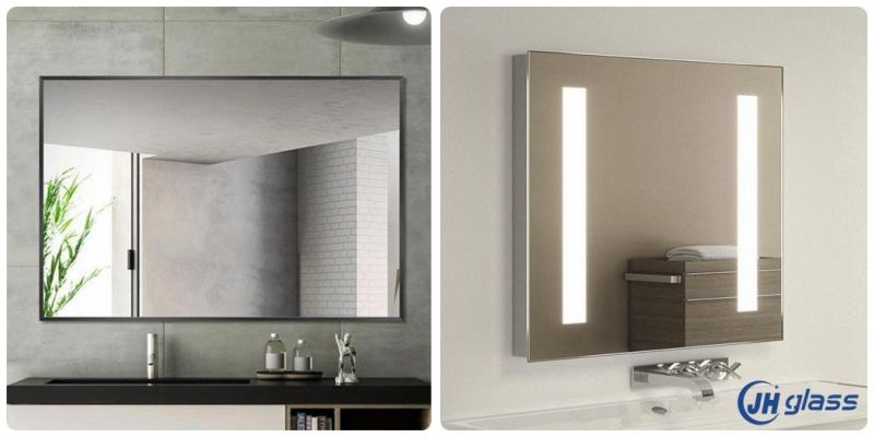 Oval Wall Mounted Horizontal or Vertical Frameless Mirror Dressing Make-up Mirror Bedroom, Living Room or Bathroom Mirror for Home Decoration