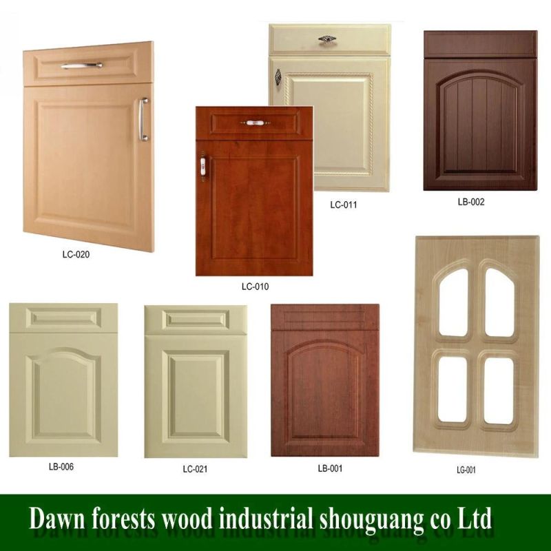 Customized PVC Faced MDF Cabinet Door with Glass