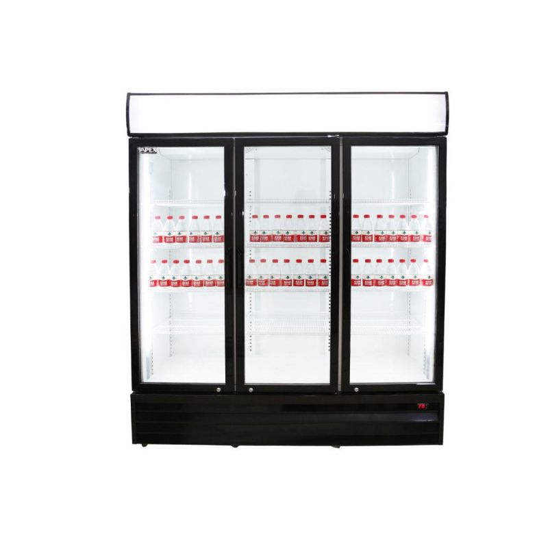 New Type Supermarket Upright Drink Milk Fridge Glass Door Beverage Display Refrigerator Showcase