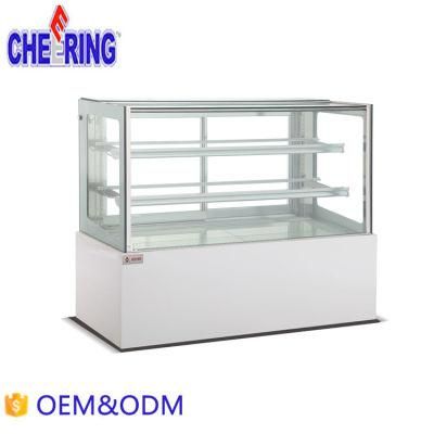 Japanic Commercial Marble Slivery Stainless Steel Cake Refrigerated Display Cabinet