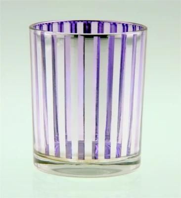 Fione T-Light Glass Candle Holders 7X7X8cm-Purple