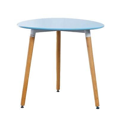 Wholesale Home Bedroom Furniture Side Table Plastic Colorful Dining Room Table and Chairs Set and Wood Legs Tables