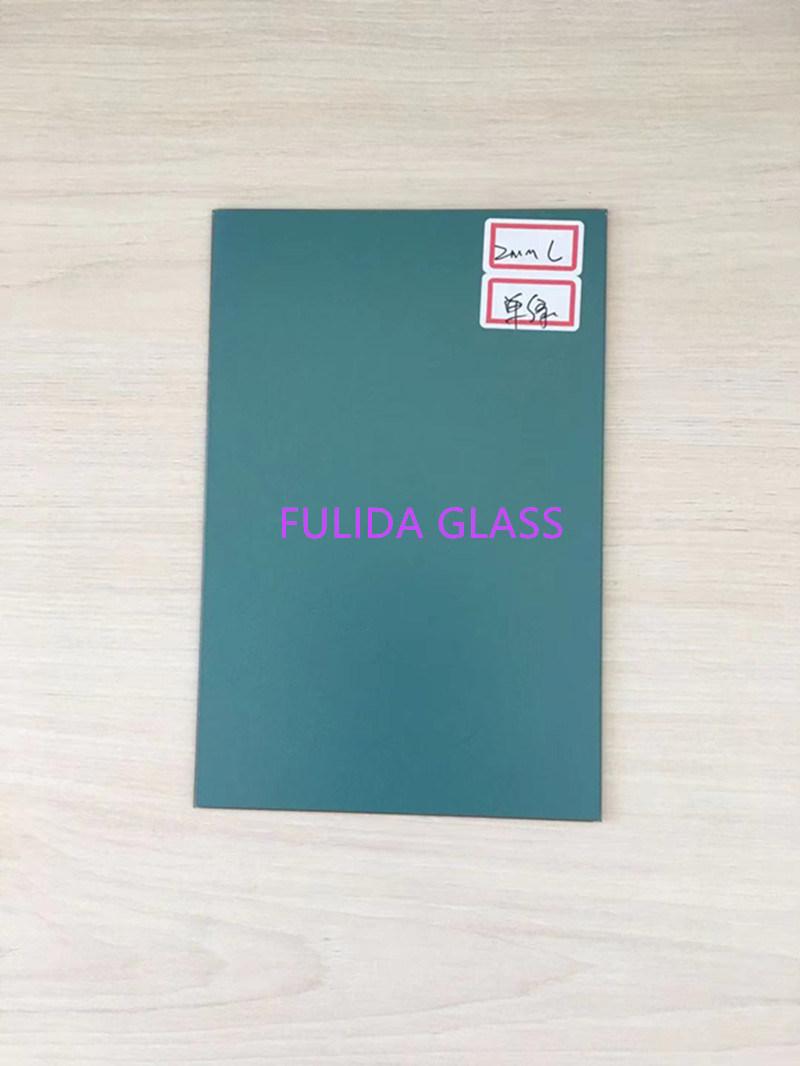 2mm Clear Aluminum Mirror Float Glass with Green Painting