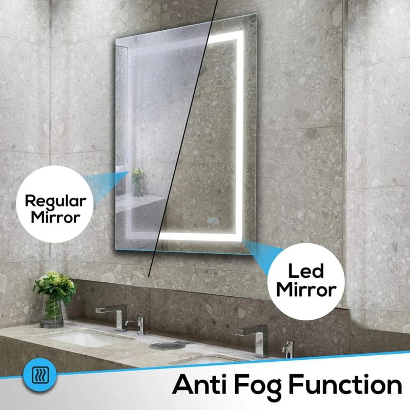 High-Quality LED Illuminated Mirror for Home Hotel Bathroom Decoration with Touch Sensor & Bluetooth