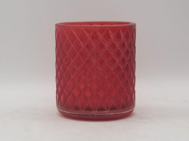 Frosetd Color Medium Size Glass Candle Holder for Decoration