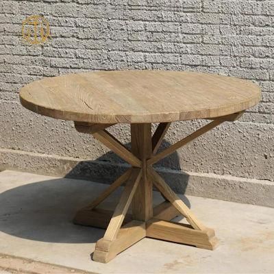 White Solid Wood Classical Round Multifunctional Waterproof Dining Table
