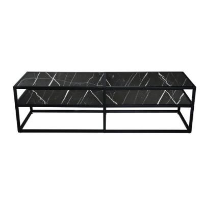 Simple Classic Furniture Selected Color Tempered Glass Top Console TV Table