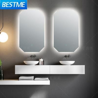 Home Luxury Wall Mounted Smart Mirror LED Date/Weather/Temperature Display Bathroom Mirror (TBY-LED001)