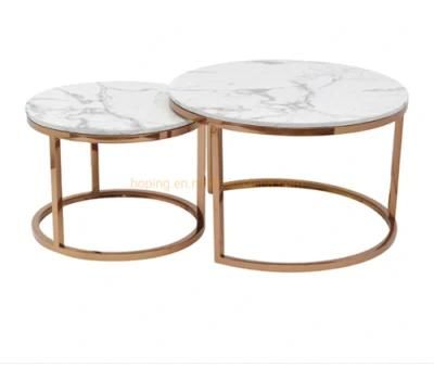 French Center Hall Table for Sale Modern Luxury Big Round Marble Coffee Table of Mirror Glass Top