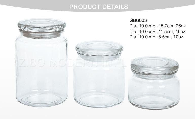 Wholesale Cheap Clear Glass Candle Holder with Lid