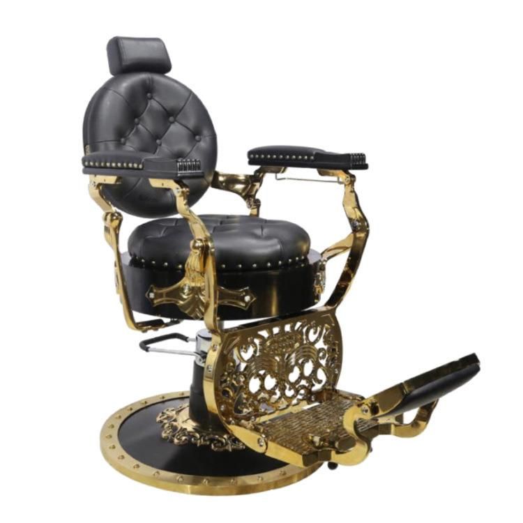 Hl-9257A 2021 Salon Barber Chair for Man or Woman with Stainless Steel Armrest and Aluminum Pedal