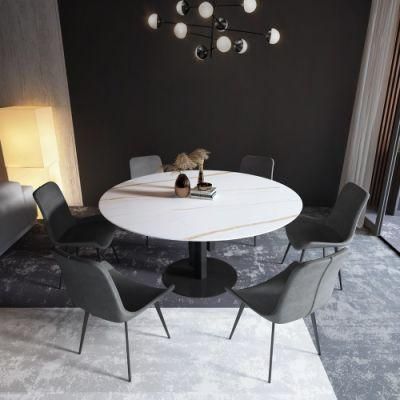 Modern Home Furniture Marble Stone Dining Table Metal Restaurant Dining Set