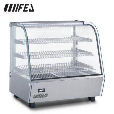 Countertop Electric Bread Pizza Chicken Heated Display Showcase with 3 Shelf &amp; Sliding Doors Ftr-120L