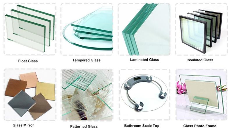 4mm 8 Inch Tempered /Clear Glass Frame Picture Decorative Glass Frame with Beveled Edge