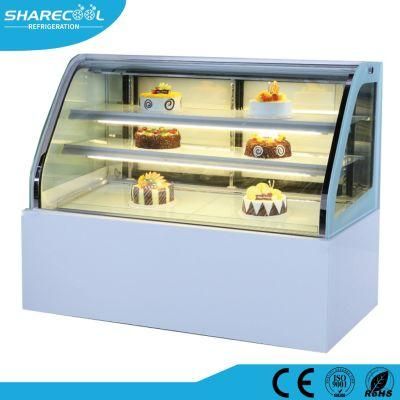 Fan Cooling Marble Base 1500mm Cake Showcase Display