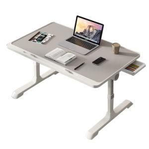 Multifunctional Portable Lazy Person Lifting Foldable Office Study Desk Computer Desk with Drawer for Working at Home in Bed
