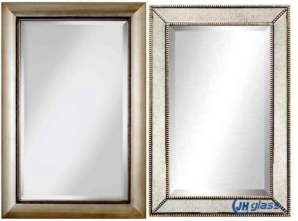 Square Wall-Mounted PS Material Framed Explosion-Proof Bathroom Mirror Vanity Mirror Shaving Mirror Make-up Mirror