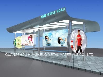 Stainless Steel Bus Stop Shelter (HS-BS-A003)
