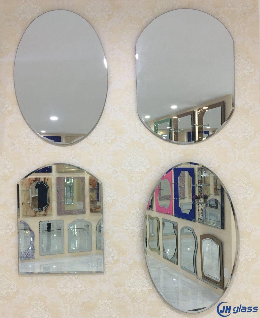 Oval Wall Mounted Horizontal or Vertical Frameless Mirror Dressing Make-up Mirror Bedroom, Living Room or Bathroom Mirror for Home Decoration