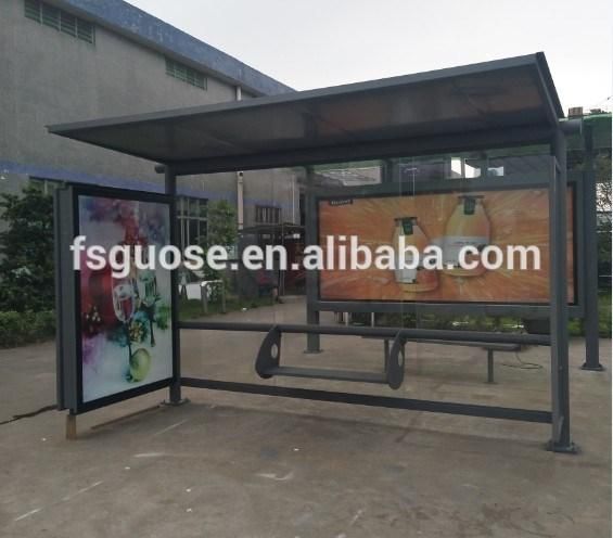 All Glass Advertising Bus Shelter