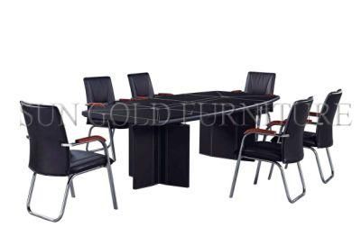 Hotsale Office Furniture Black Conference Table for 6 People (SZ-OT102)