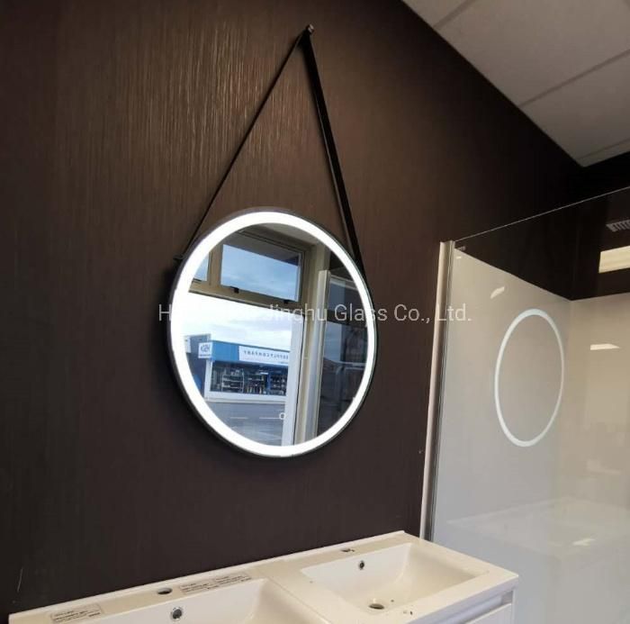 Round Wall Mirror Black Metal Frame Iron Frame Bathroom Mirror