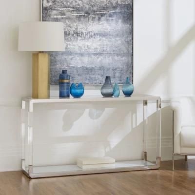 Modern Acrylic Console Table Stainless Steel Sofatable