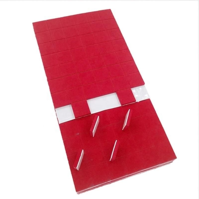 Glass Separator EVA Rubber Pads 15*15*3+1mm Red Foam Spacer on Sheets for Glass Shipping