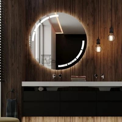 Bathroom LED Round Mirror Stainless Steel Mirror Cabinet Wholesale LED Bathroom Backlit Wall Glass Vanity Mirror