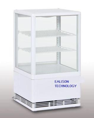 Bakery 4 Upright Glass Doors White Exterior Milk Beverage Refrigerated Showcase