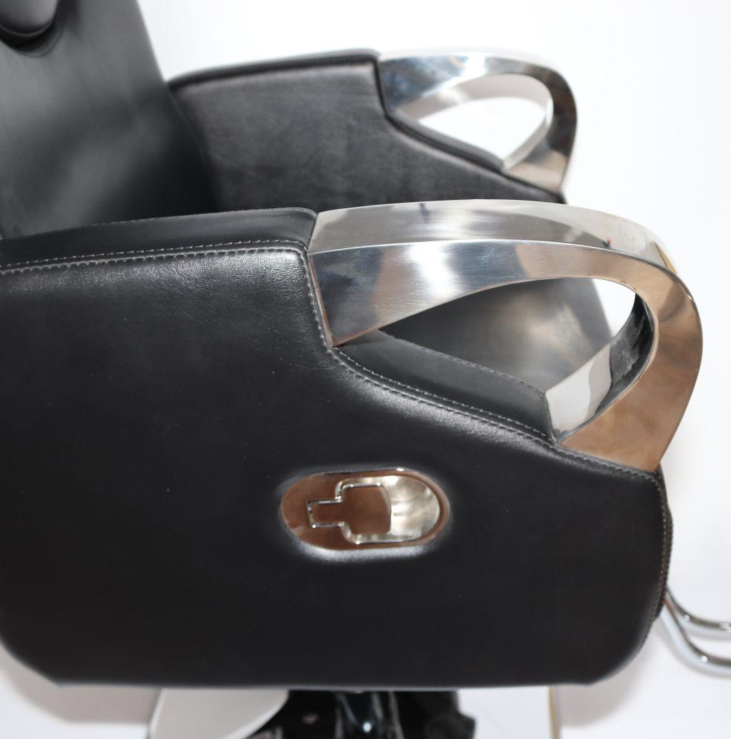 Hl-1131 Salon Barber Chair for Man or Woman with Stainless Steel Armrest and Aluminum Pedal