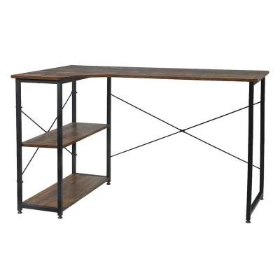 Home Furniture Computer Desk with Shelves, Utility Writing Laptop Desk for Office