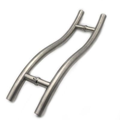 Pull Push S Type Stainless Steel Door Handle for Glass Door