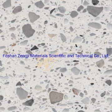 Artificial Stone Peach Multi Terrazzo Stone Slab Pink Color for Wall Tile