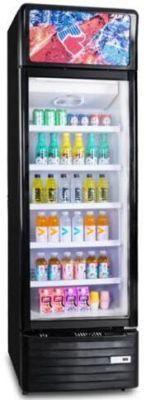 388L High Efficient Low Noise Display Fridge Freezer Upright Showcase