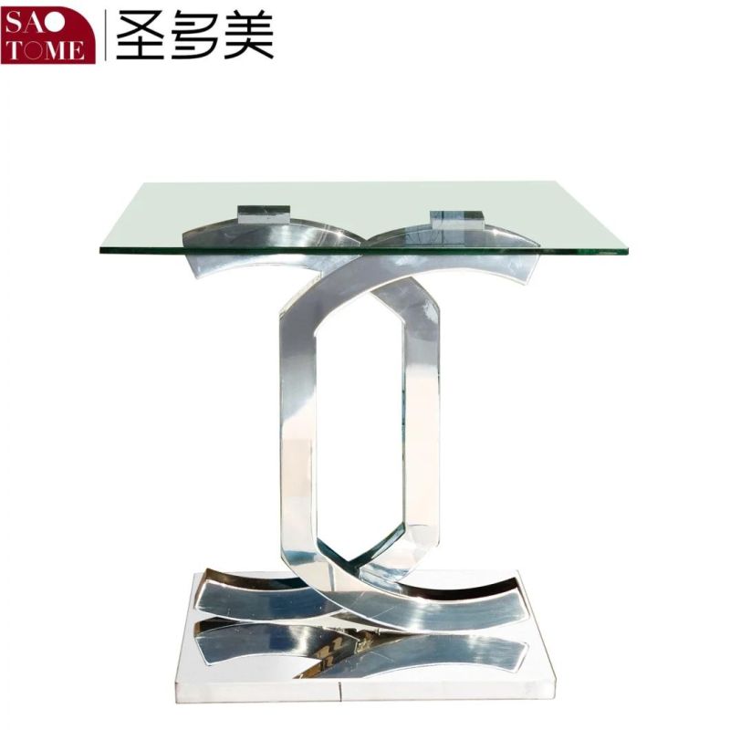 Living Room Furniture Simple Transparent Glass Coffee Table