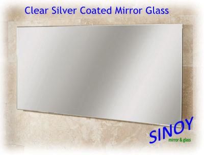 Clear Silver Mirror Glass for Wall Cladding, Home Decorations