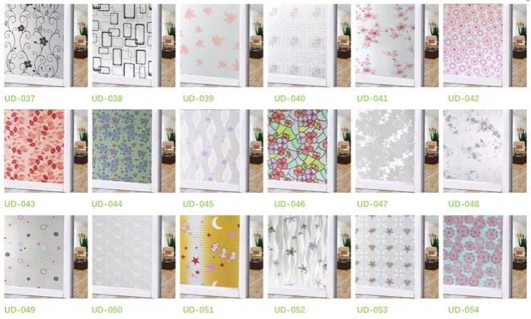 Moi Good Quality Hot Selling Floral Design PVC Adhesive Removable Glass Tinted Film Sticker